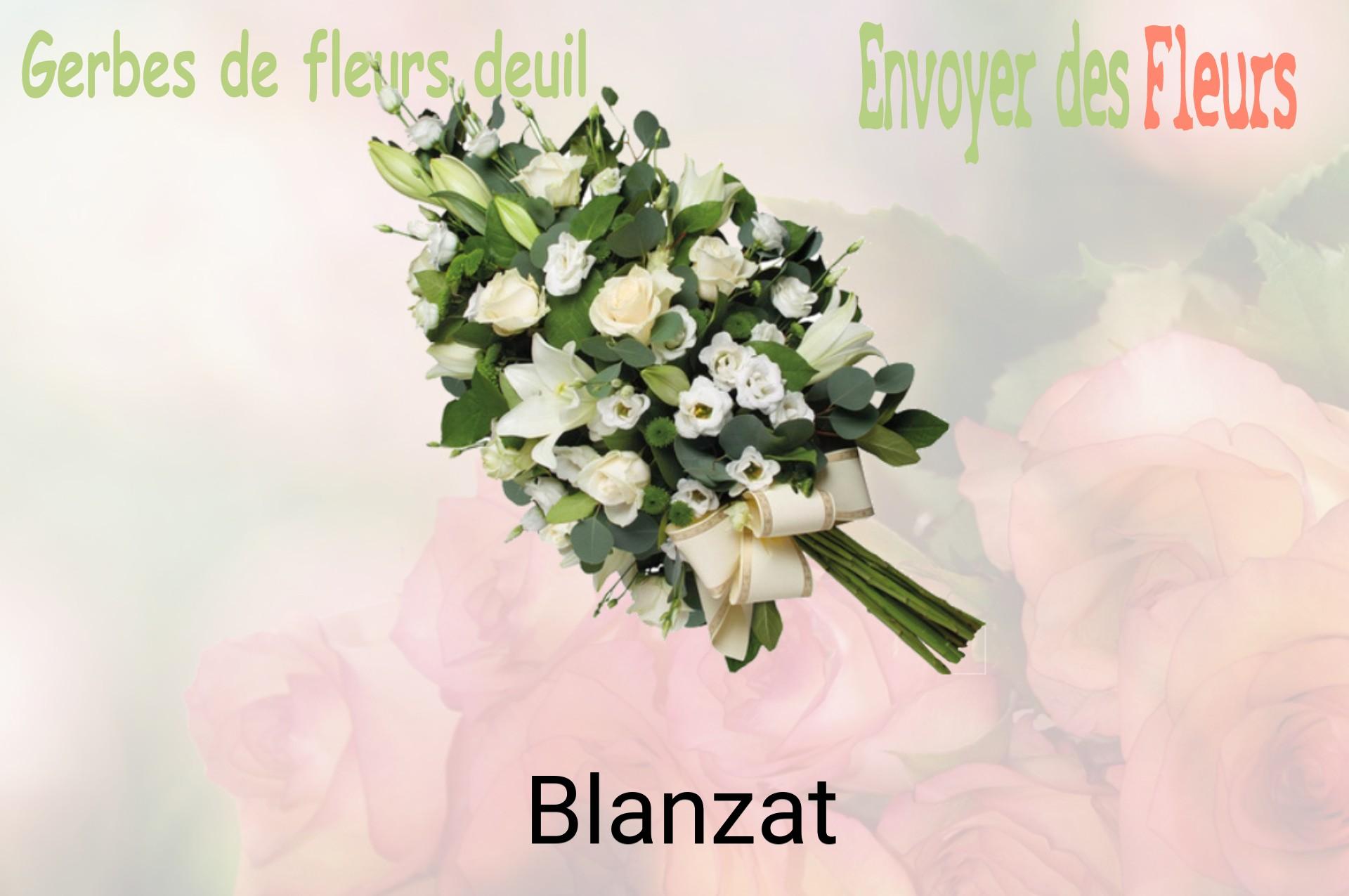 Gerbe de fleurs de deuil livrée à Blanzat